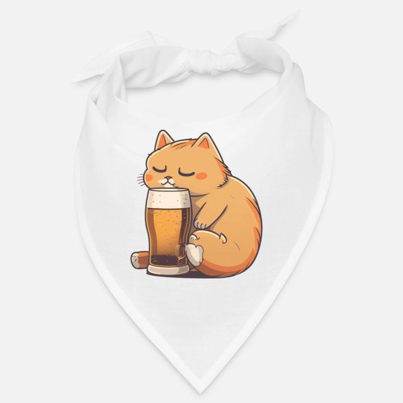 Chat mignon avec de la bière Bandana