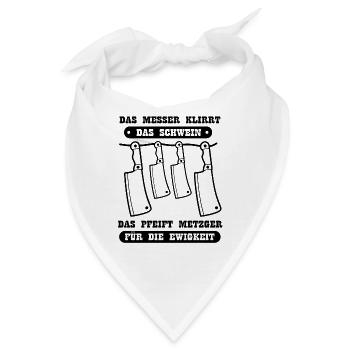 metzger für die ewigkeit - Bandana - Weiß - Vorne