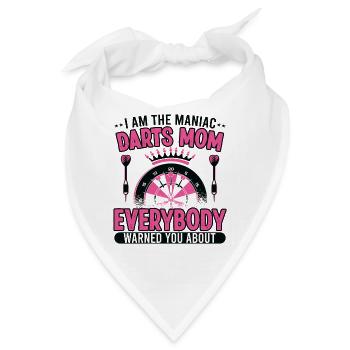 I am the maniac darts mom - Bandana - Weiß - Vorne