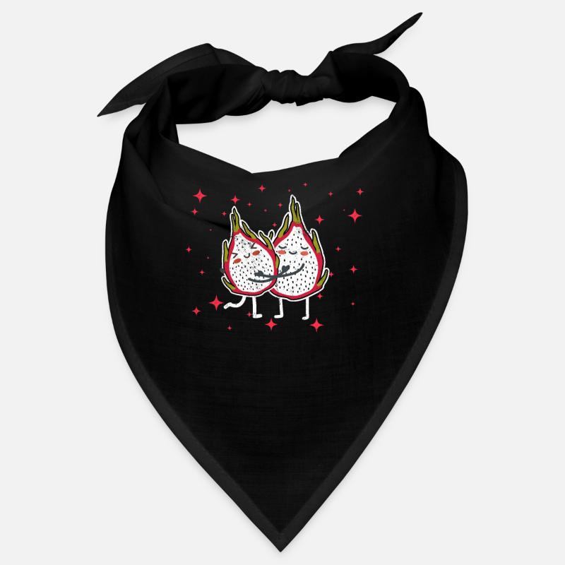 Cute Dragon Fruit Couple Hugging Dragon Fruit Bandana