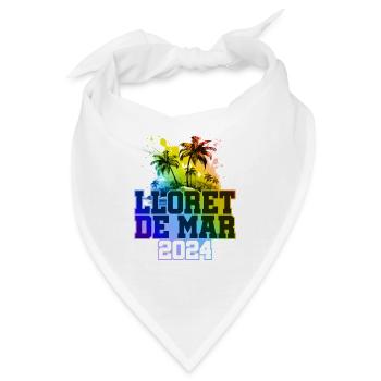 Lloret De Mar 2024 Urlaub Palmen Bunt - Bandana - Weiß - Vorne