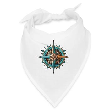 Kompass Symbol Wegweiser Travel - Bandana - Weiß - Vorne