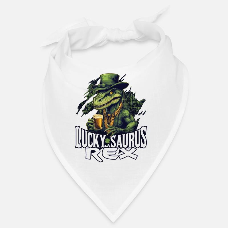 Dinosaure Saurus Rex chanceux de la Saint-Patrick Bandana