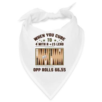 Backgammon Spiel - Bandana - Weiß - Vorne