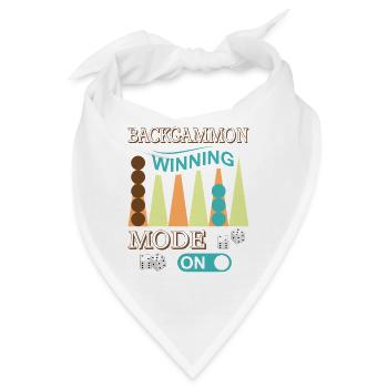 Backgammon Spiel - Bandana - Weiß - Vorne