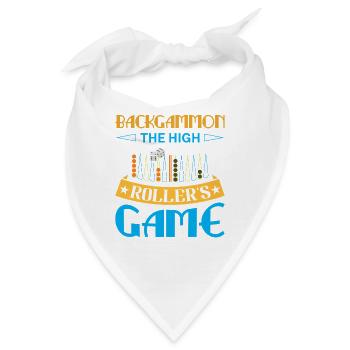 Backgammon Spiel - Bandana - Weiß - Vorne
