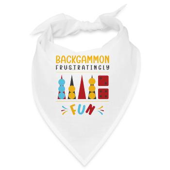 Backgammon Spiel - Bandana - Weiß - Vorne