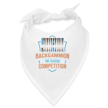 Backgammon Spiel - Bandana - Weiß - Vorne