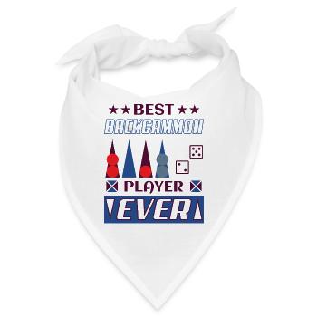 Backgammon Spiel - Bandana - Weiß - Vorne