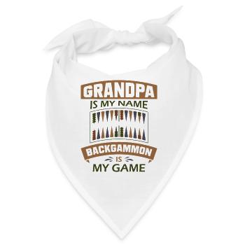 Backgammon Spiel - Bandana - Weiß - Vorne