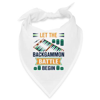 Backgammon Spiel - Bandana - Weiß - Vorne