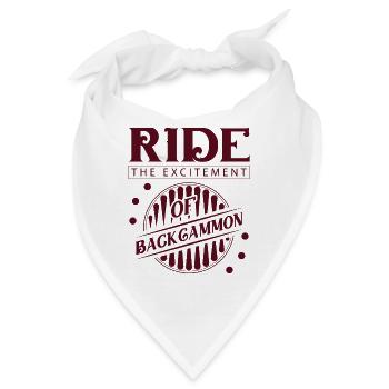 Backgammon Spiel - Bandana - Weiß - Vorne