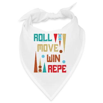 Backgammon Spiel - Bandana - Weiß - Vorne