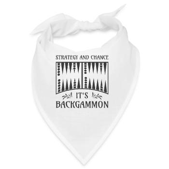 Backgammon Spiel - Bandana - Weiß - Vorne