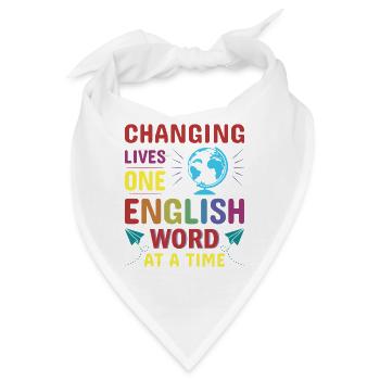 ESL-Lehrer ESL Unterricht - Bandana - Weiß - Vorne