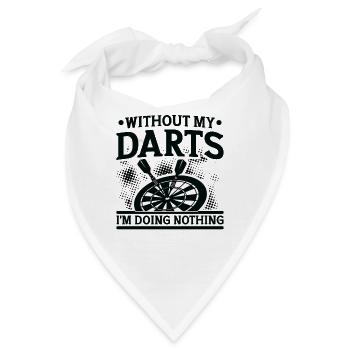 Dart Dartspieler Dartspiel Herren - Bandana - Weiß - Vorne