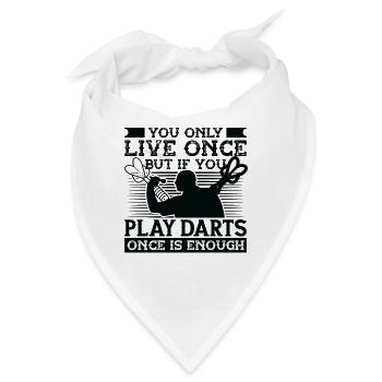 Dart Dartspieler Dartspiel Herren - Bandana - Weiß - Vorne