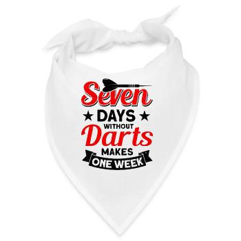 Dart Dartspieler Dartspiel Herren - Bandana - Weiß - Vorne