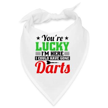 Dart Dartspieler Dartspiel Herren - Bandana - Weiß - Vorne