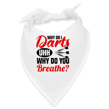 Dart Dartspieler Dartspiel Herren - Bandana - Weiß - Vorne