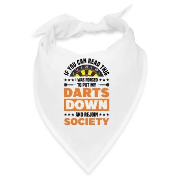 Dart Dartspieler Dartspiel Herren - Bandana - Weiß - Vorne