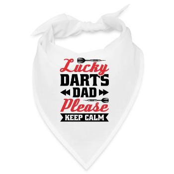Dart Dartspieler Dartspiel Herren - Bandana - Weiß - Vorne