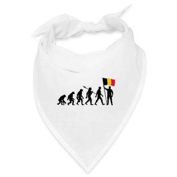 Belgien - Evolution - Flagge - Nation - Bandana - Weiß - Vorne