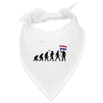 Holland - Evolution - Flagge - Nation - Bandana - Weiß - Vorne