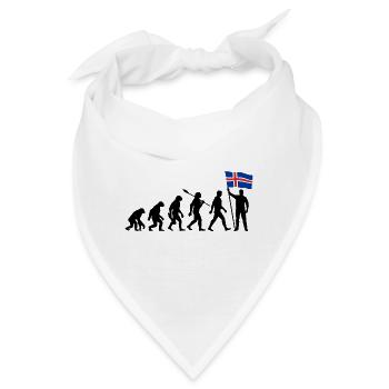 Island - Evolution - Flagge - Nation - Bandana - Weiß - Vorne