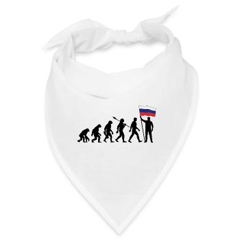 Russland - Evolution - Flagge - Nation - Bandana - Weiß - Vorne
