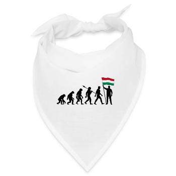 Ungarn - Evolution - Flagge - Nation - Bandana - Weiß - Vorne