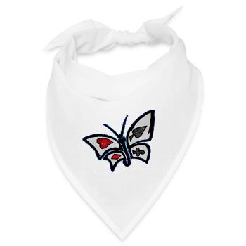 Kosmischer Wunderland-Schmetterling - Bandana - Weiß - Vorne