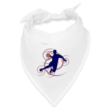 Handball-Design (Frankreich, Wirbel) - Bandana - Weiß - Vorne