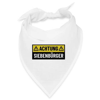 Achtung Siebenbürger - Regionaler Spruch - Bandana - Weiß - Vorne