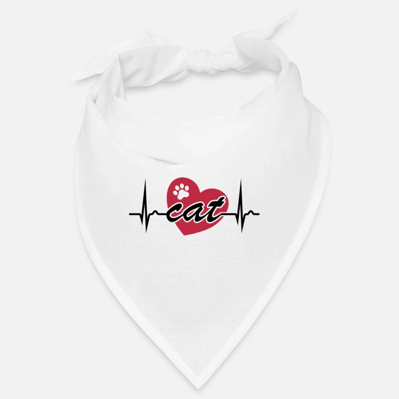 Courbe ECG - Courbe cardiaque - Pouls - Chat - Patte Bandana