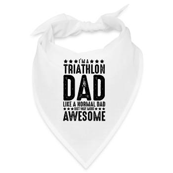 Triathlon Papa Dad - Bandana - Weiß - Vorne