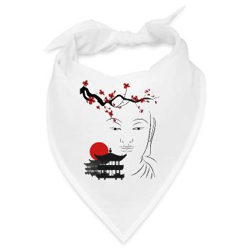 Buddha - Bandana - Weiß - Vorne