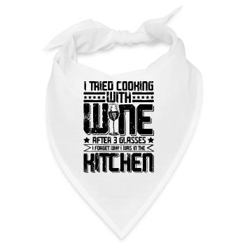 Rotwein Küche - Bandana - Weiß - Vorne