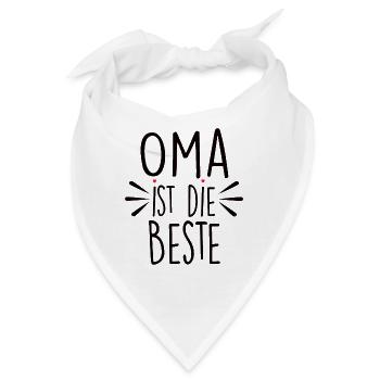 Oma Ist Die Beste - Bandana - Weiß - Vorne