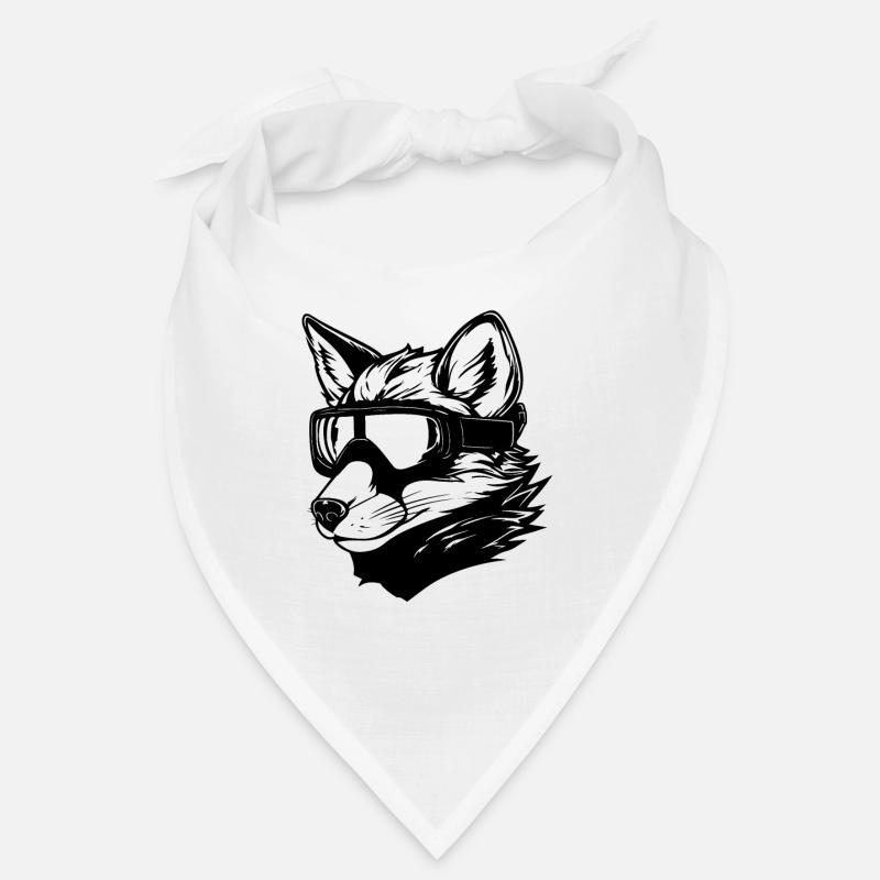 Fuchs Snowboard Ski Brille - Bandana - Weiß