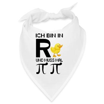 Ich bin in Rente und muss mal Pinkeln - Bandana - Weiß - Vorne