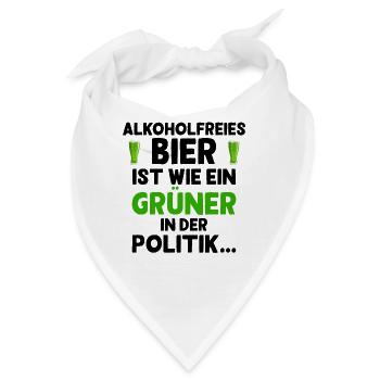 Alkoholfreies Bier ist wie ein grüner Politiker - Bandana - Weiß - Vorne