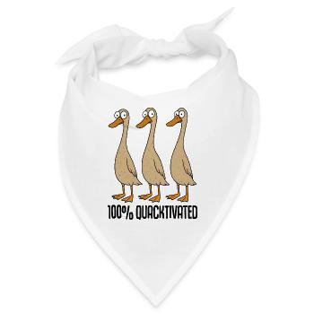 Indische Laufenten Laufenten Mama Laufenten Papa - Bandana - Weiß - Vorne