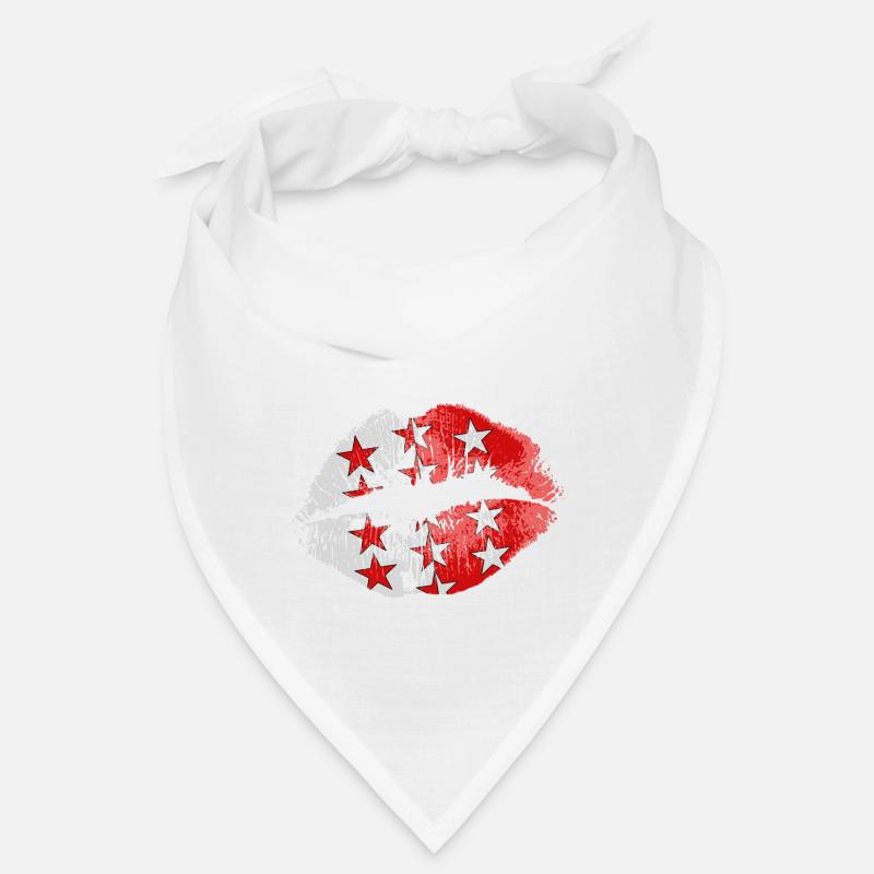 Kuss (Wallis) - Bandana - Weiß