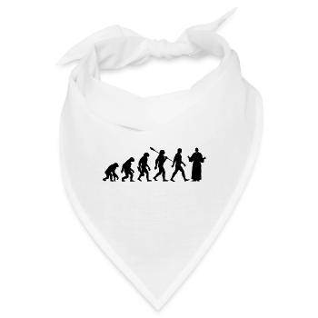 Evolution - Pfarrer - Kirche - Religion - Bandana - Weiß - Vorne