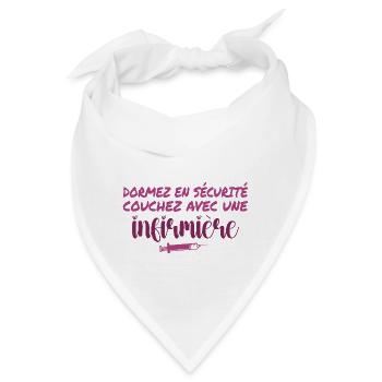 Sicher schlafen Schlafen Sie mit einer Krankenschwester - Bandana - Weiß - Vorne
