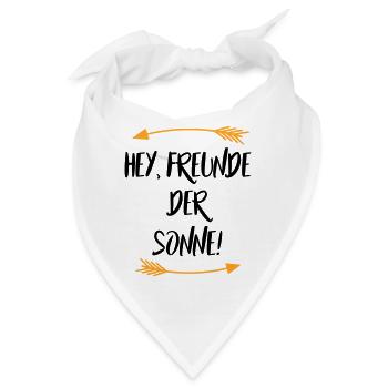 So Freunde der Sonne Sprüche - Bandana - Weiß - Vorne