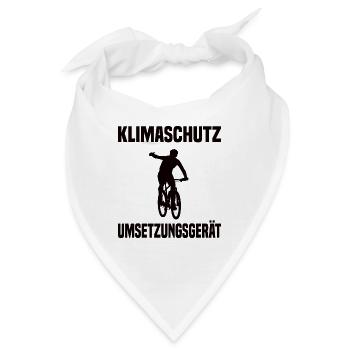 Klimaschutz Umsetzungsgerät Fahrrad Fahren Klima - Bandana - Weiß - Vorne