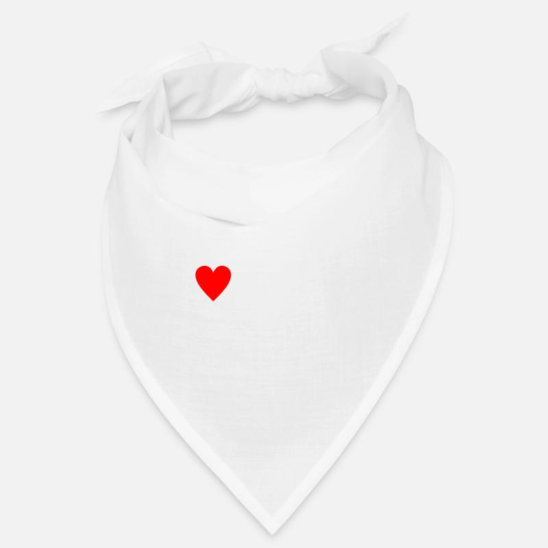 « I ❤ Corn » en blanc avec cœur rouge - Bandana - blanc