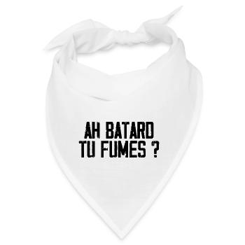 Oh Bastard, rauchst du? - Bandana - Weiß - Vorne